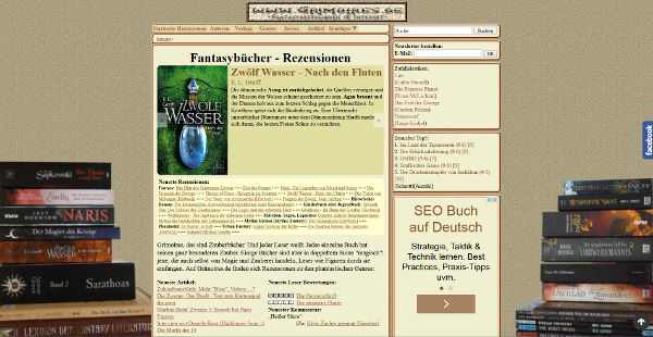 Screenshot: Grimoires.de im Juli 2015 Screenshot: Grimoires.de im Juli 2015