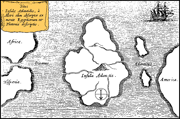Karte von Atlantis (Athanasius Kircher)