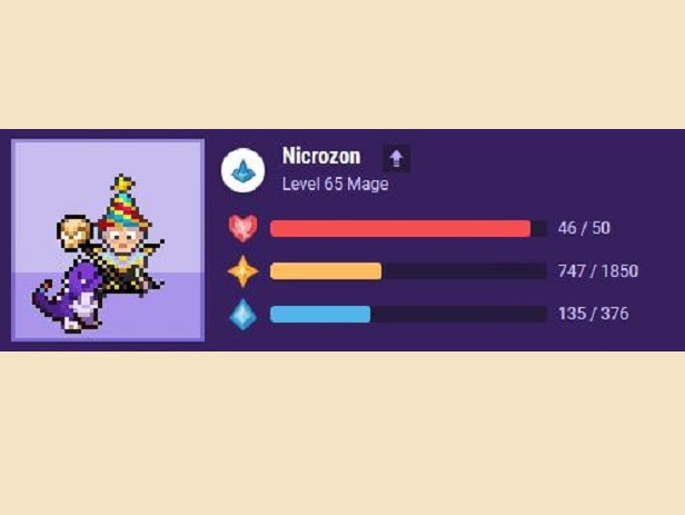 Ein Charakter bei Habitica Ein Charakter bei Habitica