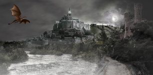 Fantasy (Drache und Burg)