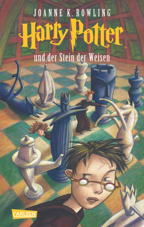 Buch-Cover, Joanne Kathleen Rowling: Harry Potter und der Stein der Weisen